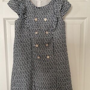 Janie and Jack Navy and White Kids Girls Dress size 7